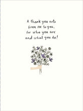 Bouquet of Wild Flowers Design Thank You Card