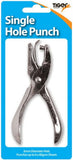 Tiger Metal One Hole Single Punch tool for precise metal hole punching, featuring a durable metal construction and ergonomic handle.