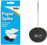 Tiger Metal Paper Spike for securing papers, featuring a sturdy metal design and pointed tip for easy insertion.