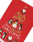 Christmassy Characters Tree Design Dad Christmas Card