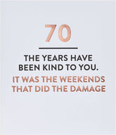 Funny 70th Birthday Card