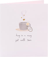 Get Well Soon Handmade Card Hug in a Mug