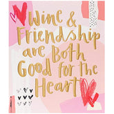 Friend Valentines Day Card With Envelope - Wine Design