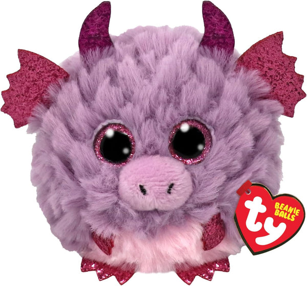 Colorful Ty Spark Dragon plush toy with bright orange body and vibrant details, soft and cuddly for children.