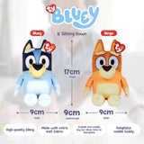 TY Bluey Bingo plush toy for kids, soft teddy bear collectible plushie with detailed blue and white fur, perfect for cuddling.