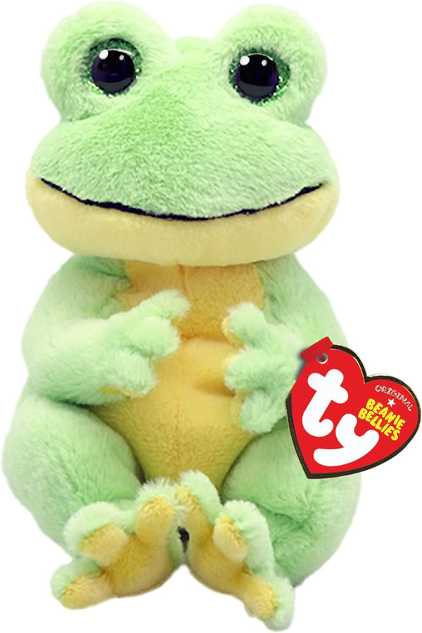 Ty Snapper Frog Beanie Baby, a 6-inch plush toy with a green frog design, soft and cuddly for collectors and kids.