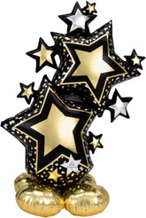 Star Cluster Blackgold Foil Balloon