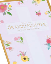 Flower Design Confirmation Card for Granddaughter