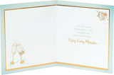 Champagne gold foil anniversary card for couples, featuring elegant design, from UK Greetings for special wedding celebrations.