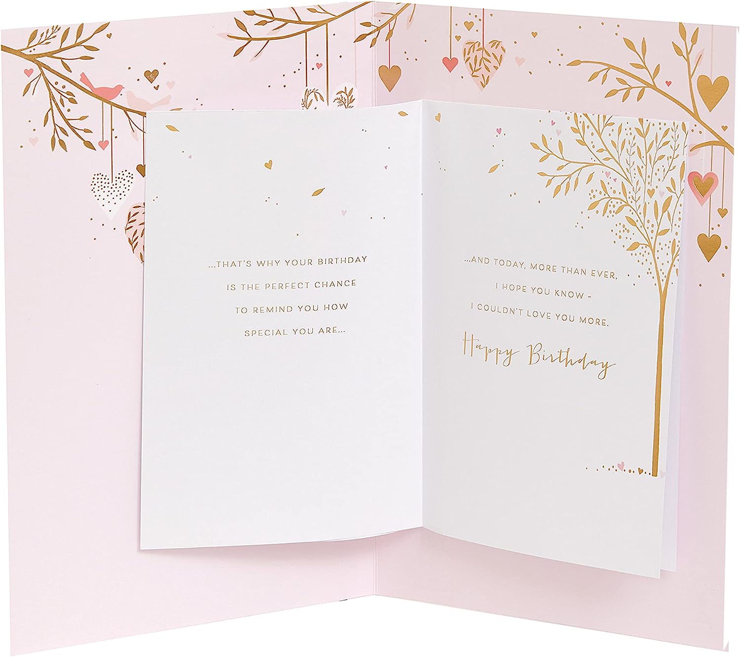 Heart Tree Wife birthday card from UK Greetings featuring a heartfelt design with a tree and love-themed artwork.