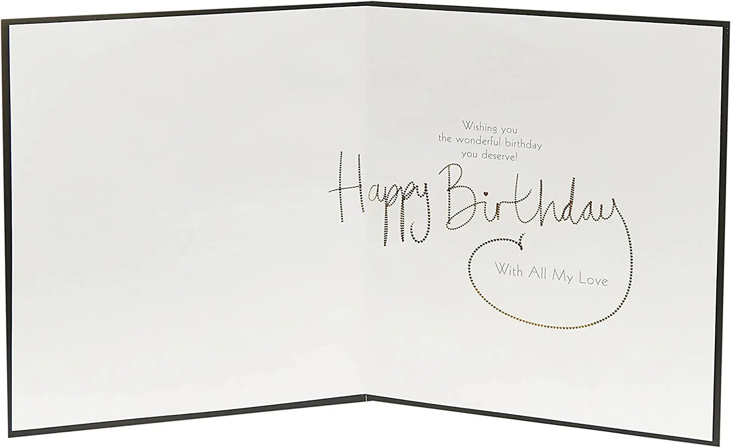 Golden heart birthday card for husband with sentimental verse, UK Greetings, featuring romantic design and heartfelt message.