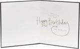 Golden heart birthday card for husband with sentimental verse, UK Greetings, featuring romantic design and heartfelt message.
