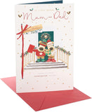 Extra-special Mum and Dad Christmas Card featuring Boofle with gold foil accents, festive holiday greeting from UK Greetings.