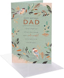 75th birthday card for dad with a thoughtful milestone greeting, featuring colorful birthday-themed design by UK Greetings.