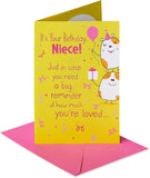 American Greetings birthday card for niece featuring colorful designs and cheerful "It's Your Birthday" message.