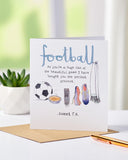 Humorous birthday card from UK Greetings featuring playful "Just For" message with the number 50, suitable for milestone celebrations.