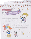 Romantic birthday card for her featuring heartfelt message, from UK Greetings, with floral and love-themed design.