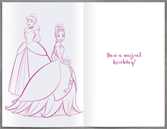 Colorful birthday card for young girls featuring fun illustrations, perfect for celebrating her special day by UK Greetings.