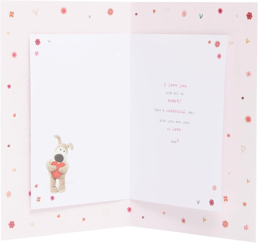 Cute Boofle birthday card for girlfriend by UK Greetings featuring a sweet, colorful design with adorable character illustrations.