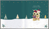 Boofle Grandma and Grandad Christmas card from UK Greetings featuring a cute illustration of grandparents sharing a hug.