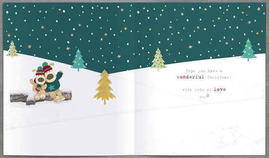 Boofle Happy Christmas Grandad card featuring a cute snowy snuggles design, perfect for holiday greetings from UK Greetings.