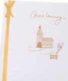 Beautiful Christening card with heartfelt message for a baby's special day, featuring delicate design and soft pastel colors.
