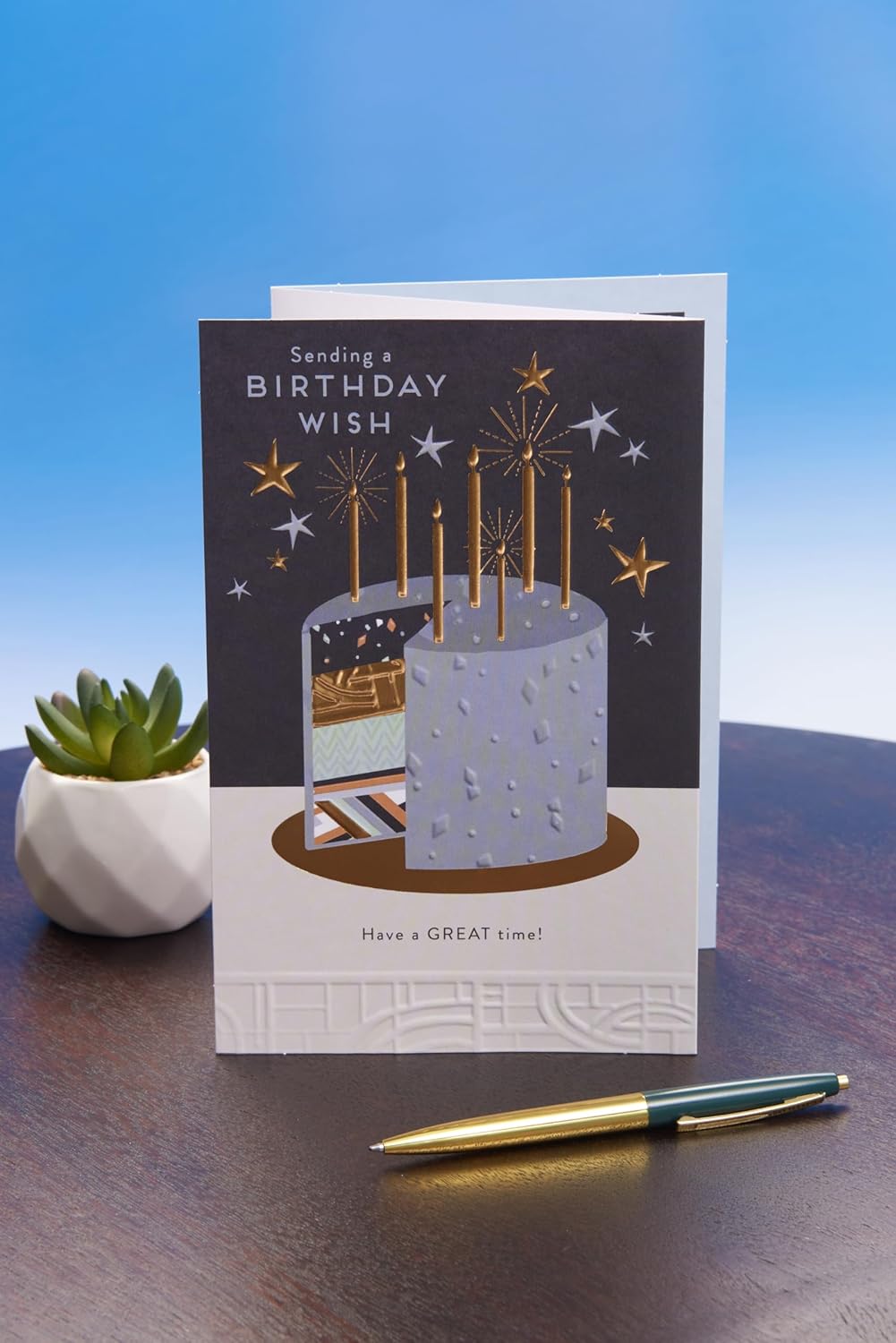 Confetti Pop Birthday Card by UK Greetings featuring colorful confetti design and festive message, suitable for all ages.