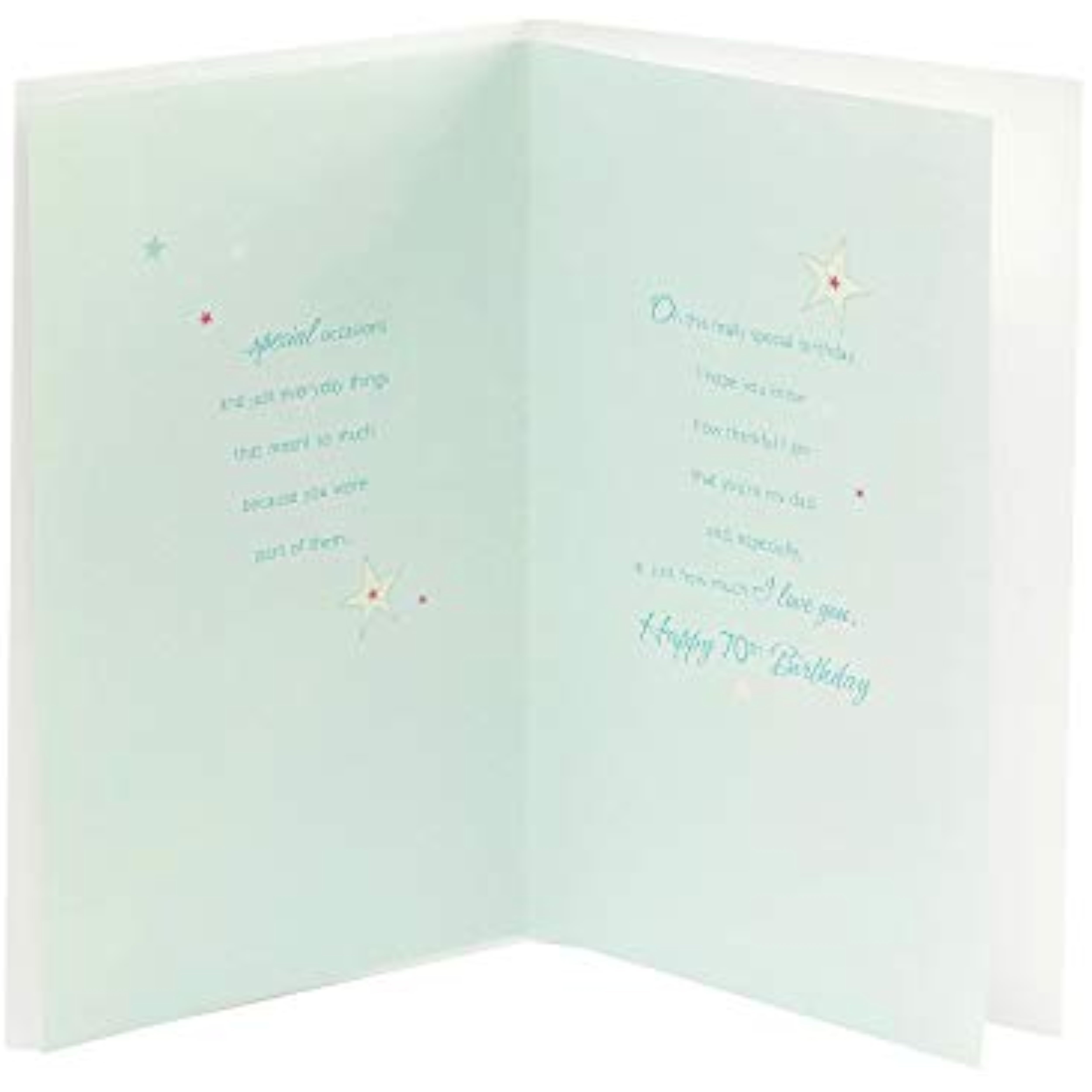 Sentimental 3D foil dad 70th birthday card by UK Greetings with heartfelt design and vibrant foil accents.