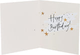 Happy 18th birthday card featuring star and celebratory designs from UK Greetings, ideal for celebrating an 18th birthday.
