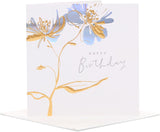 Luxury foil flower Camden greeting card by UK Greetings featuring vibrant floral design and elegant foil accents.