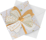 Luxury pop-up money wallet gift card holder with an elegant gold bow design, made by UK Greetings.