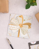 Luxury pop-up money wallet gift card holder with an elegant gold bow design, perfect for special occasions and gifting.