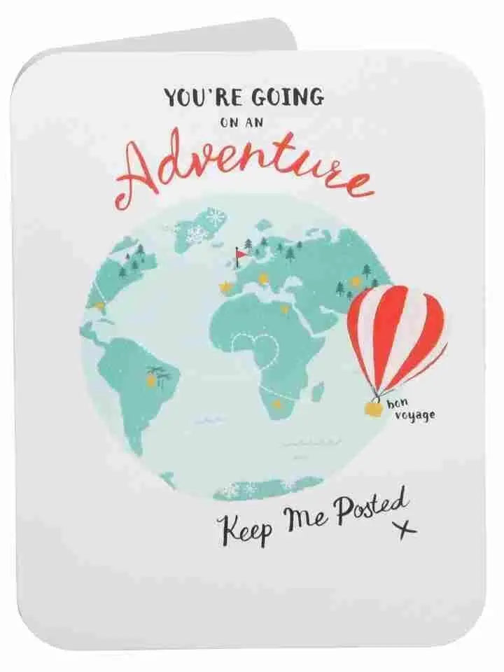 Beginnings New Adventures Goodbye & Good Luck card by UK Greetings, featuring colorful design and heartfelt message for farewells.