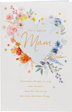 Cute floral watercolour heart birthday greeting card by UK Greetings for moms, featuring charming floral design.