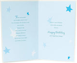 Elegant 21st birthday greeting card for grandson from UK Greetings, featuring celebratory design and heartfelt message.