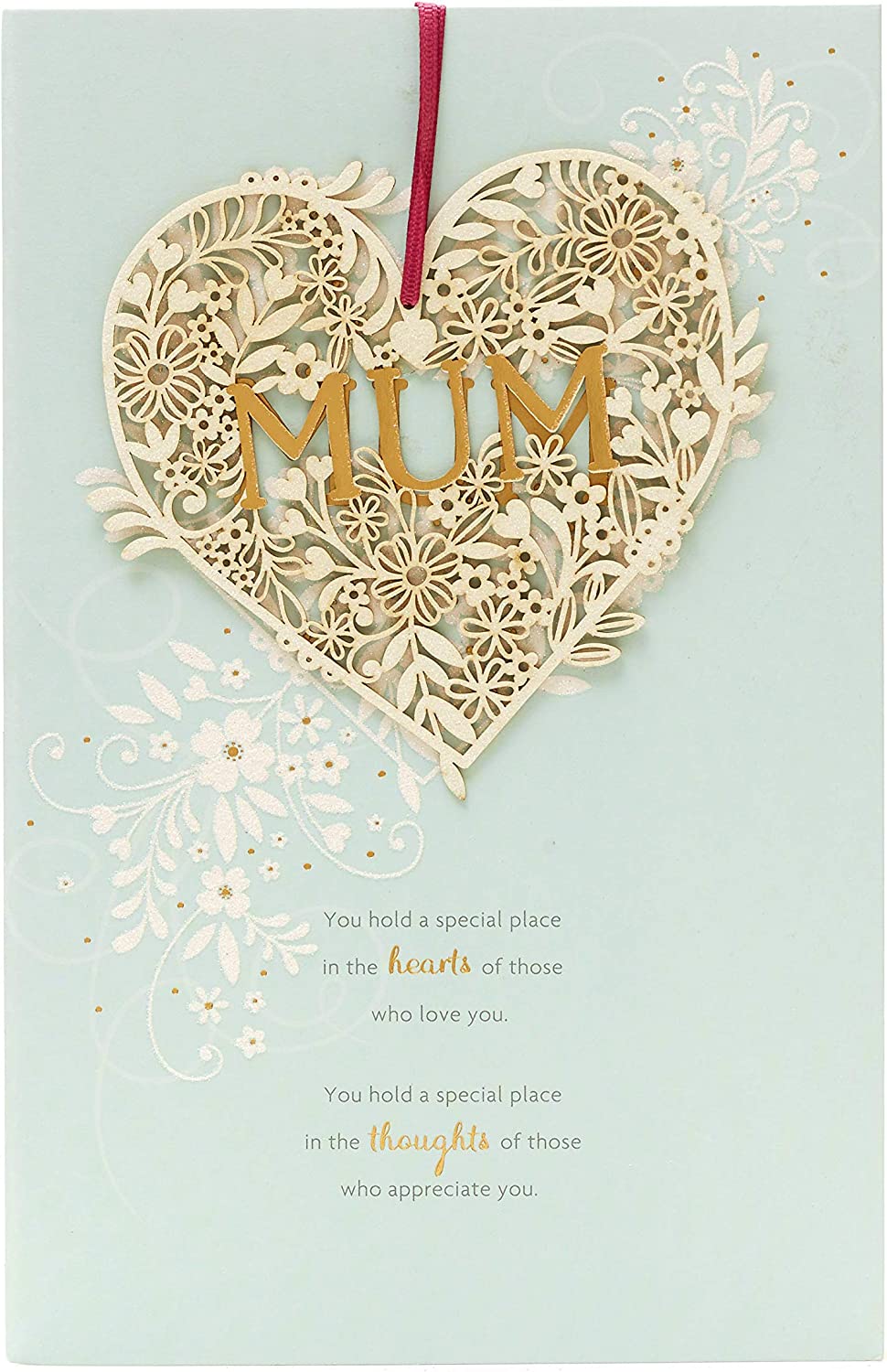 Luxury handmade birthday greeting card for mum by UK Greetings, featuring elegant design and heartfelt message.
