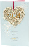 Luxury handmade birthday greeting card for mum, featuring elegant design, from UK Greetings.