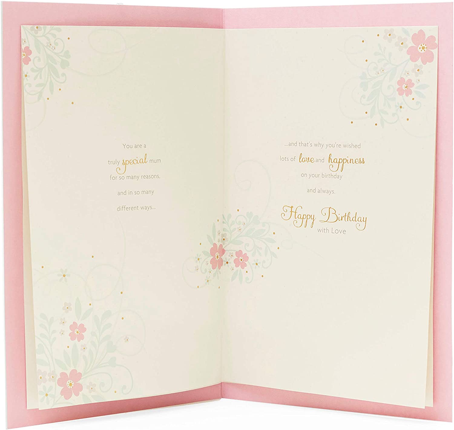 Luxurious handmade birthday greeting card for mums by UK Greetings, featuring elegant design and heartfelt message.