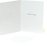 UK Greetings 35th wedding anniversary card with a coral heart design and heartfelt message on the front.