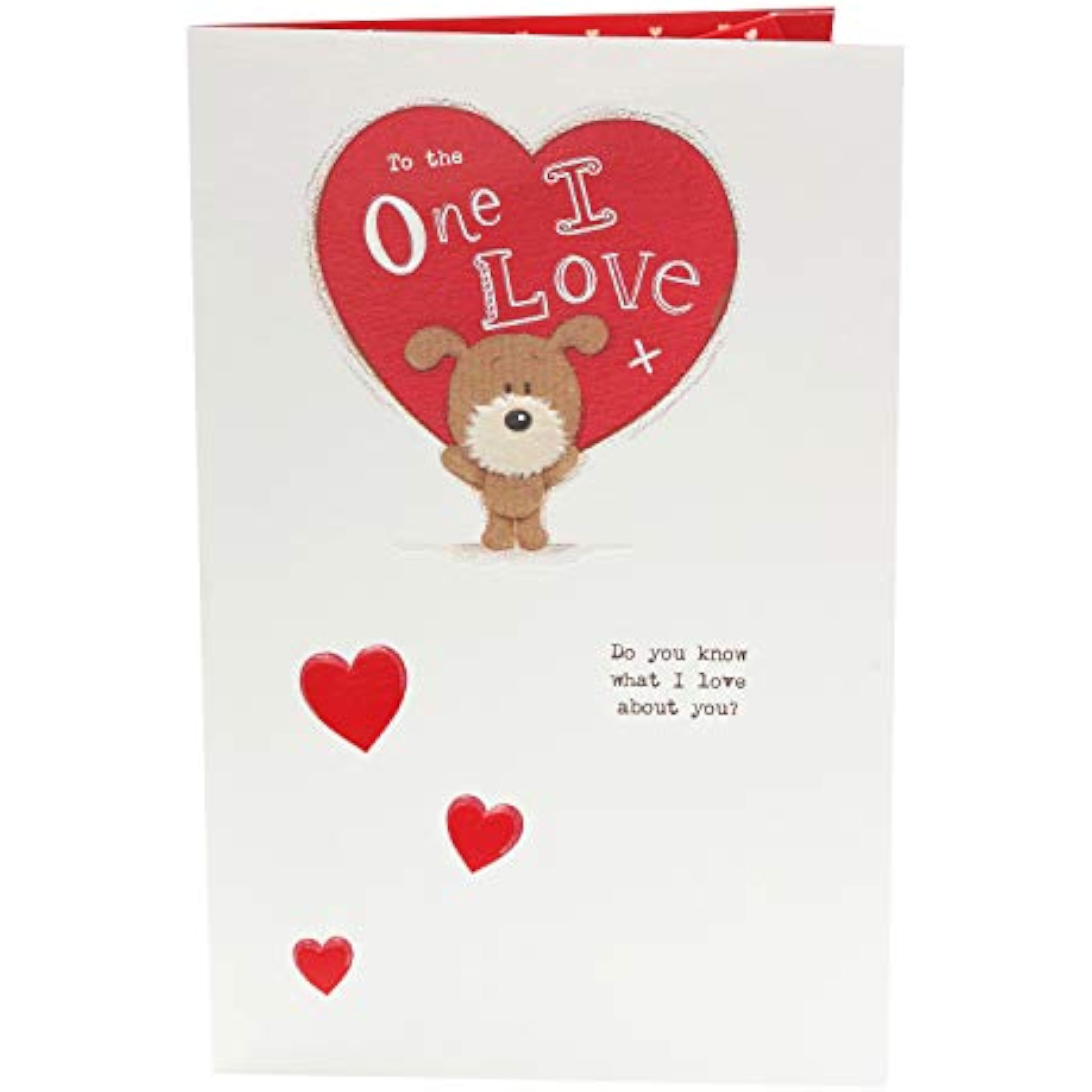 3D I Love You dog Valentine’s Day greeting card from UK Greetings featuring a cute pop-up dog design.