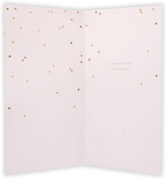 UK Greetings 40th Starburst Birthday Card featuring colorful design celebrating age 40, perfect for milestone birthday greetings.