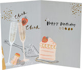 Gold foil birthday greeting card with "70" design from UK Greetings, featuring shiny gold accents and celebratory lettering.