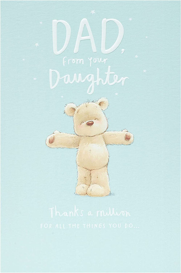 Adorable Teddy Father's Day greeting card from UK Greetings featuring a cute teddy bear design for Dad.