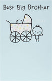 Adventurous Beginnings New Big Brother congratulations greeting card by UK Greetings with colorful illustration and heartfelt message.