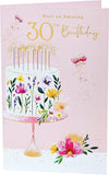 Colorful 30th birthday greeting card featuring joyful design from UK Greetings, perfect for celebrating a special milestone.
