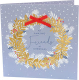 Festive friendship greeting card from UK Greetings featuring colorful holiday-themed designs and cheerful message.