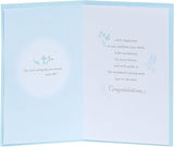 Baby blue confirmation greeting card for boy featuring a charming design, perfect for celebrating a special occasion.