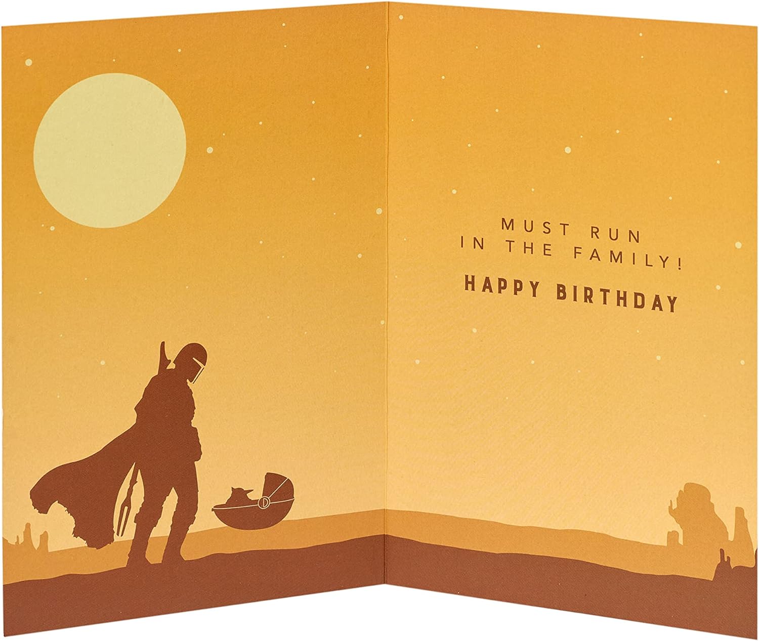 Baby Yoda Force Son birthday greeting card featuring Baby Yoda from Star Wars, suitable for fans and special occasions.