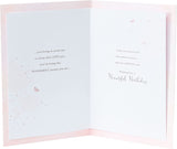Contemporary pink foil birthday greeting card for daughter with sentimental message by UK Greetings, featuring elegant design.
