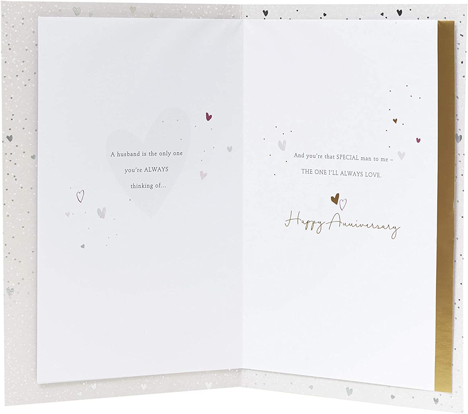 Elegant UK Greetings husband anniversary greeting card with beautiful design and heartfelt message, perfect for celebrating love.